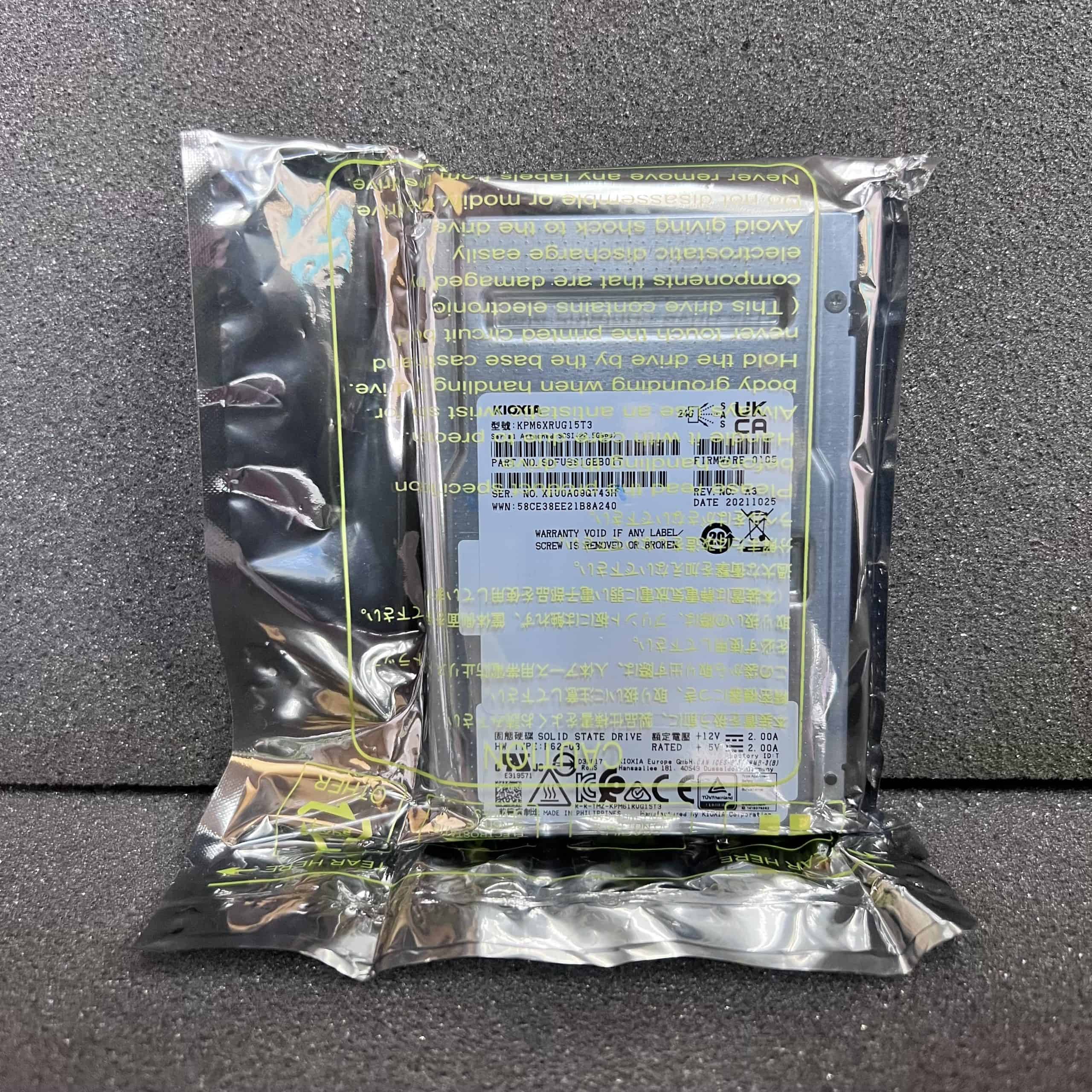 kioxia pm6 r 系列企業級 sas ssd 2.5吋 (u.2) 15.36tb