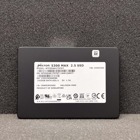 Micron 5300 MAX 1.92TB SSD 2.5″ SATA (MTFDDAK1T9TDT-1AW1ZABYY)