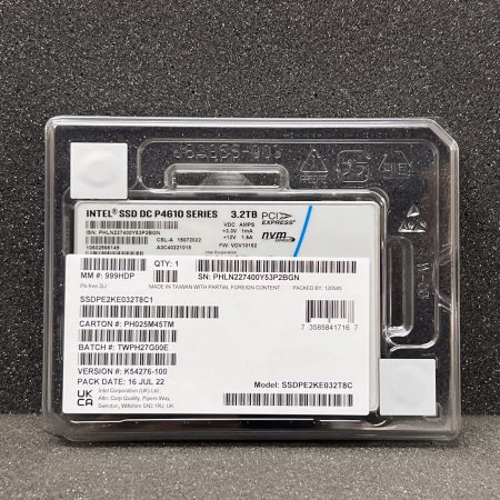 Intel DC P4610 3.2TB SSD 2.5″ U.2 PCIe NVMe (SSDPE2KE032T8C1)