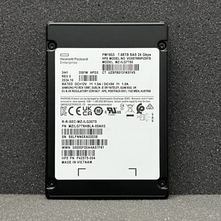 Samsung PM1653 7.68TB SSD 2.5″ SAS (MZILG7T6HBLA-00AH3)