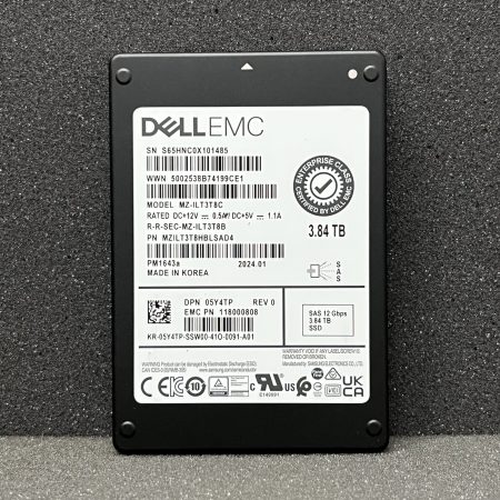 Samsung PM1643a 3.84TB SSD 2.5″ SAS – Dell Version (MZILT3T8HBLSAD4)
